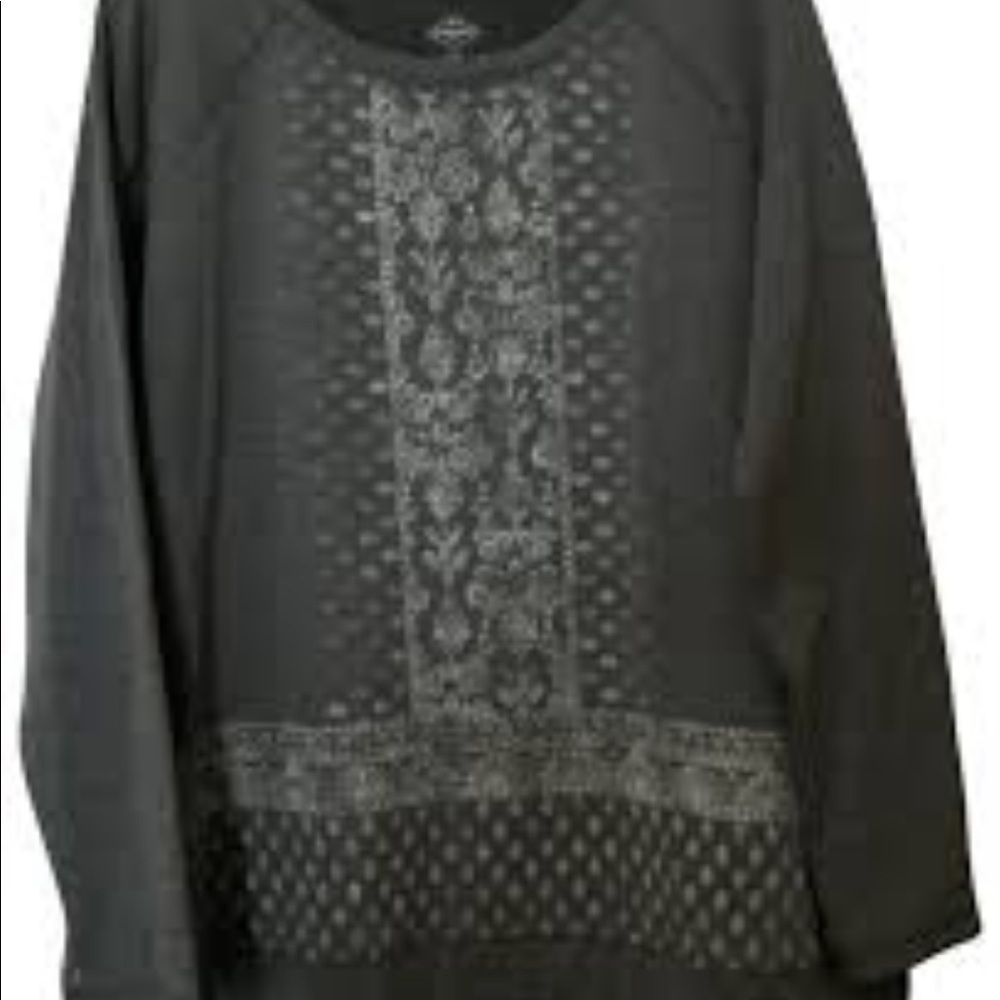 St. John’s Bay fleece women’s gray comfy Sweatshirt top size medium
